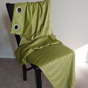 Creamy Jade Green Velvet Curtains Set